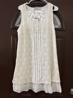 RETRO THREADS White Ruffled Tiered Midi Sundress